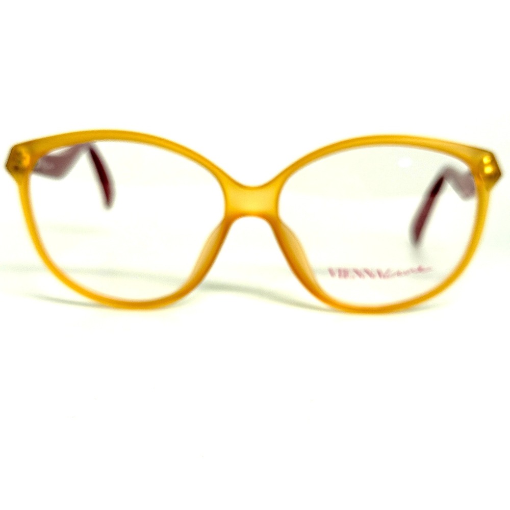 Vienna Line 1402 80 Eyeglasses Frames Yellow Red Optyl Made in Germany 53-12 130